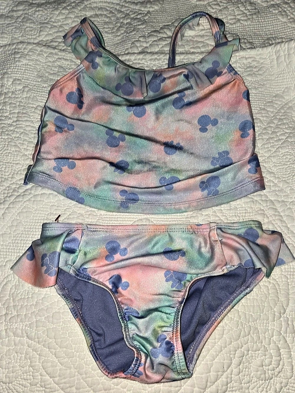 Disney Jumping Beans Floral Girls Size 2T Swimsuit Like New